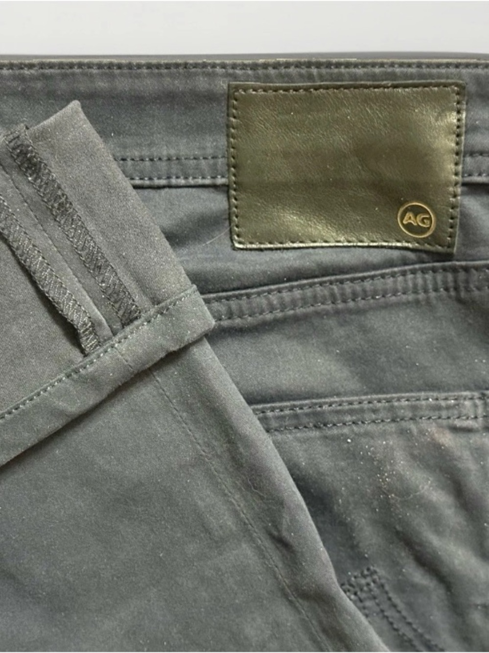 Ag Adriano Goldschmied Dark Blue Charcoal Gray Chino Pants Jeans 34x28